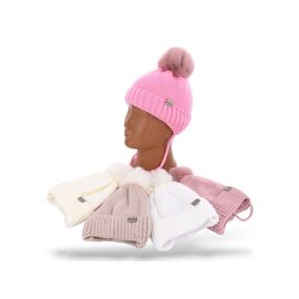 Шапка дитяча зимова на дівчинку SA1349 mix р.36-38 "Red Hat" недорого оптом від прямого постачальника