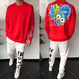 Фотография Свитер мужской 545 red р.S-XL "i8denim" недорого оптом от прямого поставщика