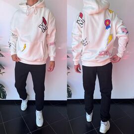 Фотография Худи мужской 1643 white р.S-XL "i8denim" недорого оптом от прямого поставщика