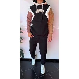 Фотография Худи мужской 1649 black-beige р.S-XL "i8denim" недорого оптом от прямого поставщика