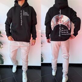 Фотография Худи мужской 1668 black р.S-XL "i8denim" недорого оптом от прямого поставщика