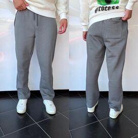 Фотография Штаны спортивные мужские утеплённые 1793 grey р.S-XL "i8denim" недорого оптом от прямого поставщика