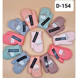 Фотография Варежки детские на девочку D154 mix р.4-8 "Рукавичка" недорого оптом от прямого поставщика