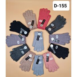 Фотография Перчатки детские на девочку D155 mix р.10-14 "Рукавичка" недорого оптом от прямого поставщика