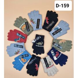 Фотография Перчатки детские на мальчика D159 mix р.5-9 "Рукавичка" недорого оптом от прямого поставщика