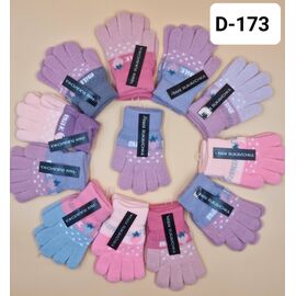 Фотография Перчатки детские на девочку D173 mix р.5-9 "Рукавичка" недорого оптом от прямого поставщика