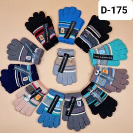 Фотография Перчатки детские на мальчика D175 mix р.5-8 "Рукавичка" недорого оптом от прямого поставщика