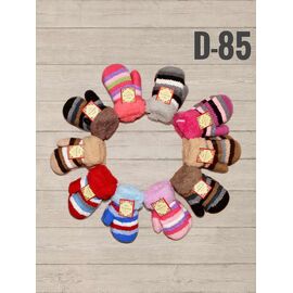 Фотография Варежки детские унисекс D85 mix р.3-5 "Рукавичка" недорого оптом от прямого поставщика