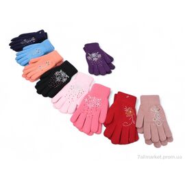 Фотография Перчатки для детей Зима 636 mix (12 шт. р.сетка 8-12) "CAP" недорого оптом от прямого поставщика