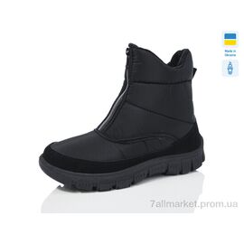 Дутики жіночі утеплені Зима N323 чорний (6 пар р.36-41) "Inblue" недорого оптом від прямого постачальника