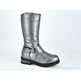 Фотография Сапоги детские красивые зима W122-3 silver (8 пар р.32-37) "Violeta" недорого оптом от прямого поставщика