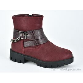 Фотография Ботинки детские удобные зима W136-3 bordo (8 пар р.33-38) "Violeta" недорого оптом от прямого поставщика