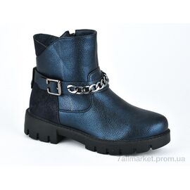 Черевики дитячі зручні Зима W135-2 blue (8 пар р.33-38) "Violeta" недорого оптом від прямого постачальника