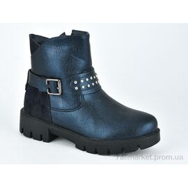 Черевики дитячі зручні Зима W137-2 blue (8 пар р.33-38) "Violeta" недорого оптом від прямого постачальника