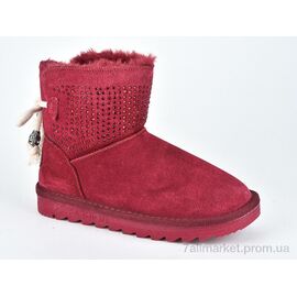 Фотография Угги детские утепленные зима W1-100-2 wine (8 пар р.33-37) "Violeta" недорого оптом от прямого поставщика