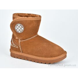 Фотография Угги детские утепленные зима W1-102-2 coffee (8 пар р.33-37) "Violeta" недорого оптом от прямого поставщика