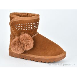 Фотография Угги детские утепленные зима W1-103-2 coffee (8 пар р.33-37) "Violeta" недорого оптом от прямого поставщика