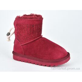 Фотография Угги детские утепленные зима W1-100 wine (8 пар р.28-32) "Violeta" недорого оптом от прямого поставщика
