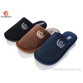 Тапки чоловічі домашні Зима K1384 mix (24 пар р.40-45) "SCARRHETT" недорого оптом від прямого постачальника