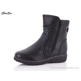 Фотография Ботинки женские стильные зима 37892X1 (8 пар р.37-42) "Chunsen" недорого оптом от прямого поставщика