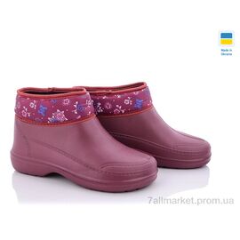 Калоші жіночі Зима Кредо Украіна 2032 бордо мех (6 пар р.37-41) "Vladimir" недорого оптом від прямого постачальника