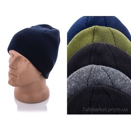 Шапка чоловіча Зима Гладкая флис mix (5 шт. р.сітка58-60) "Red Hat" недорого оптом від прямого постачальника