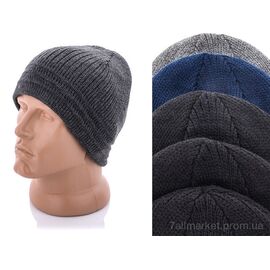 Шапка чоловіча Зима Полоска флис mix (5 шт. р.сітка58-60) "Red Hat" недорого оптом від прямого постачальника