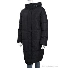 Пальто жіноче Зима 8810 black (09079) (5 шт. р.сітка52-60) "Obuvok" недорого оптом від прямого постачальника