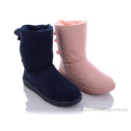 Уггі жіночі утеплені Зима ULJ140 mix (розовый,синий) (6 пар р.37-41) "Class Shoes" недорого оптом від прямого постачальника