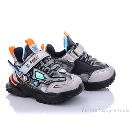 Кросівки дитячі модні Зима A211S gray (12 пар р.21-26) "Мир" недорого оптом від прямого постачальника