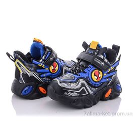 Фотография Кроссовки детские модные зима A212S blue (12 пар р.21-26) "Мир" недорого оптом от прямого поставщика