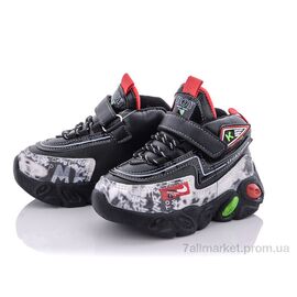 Фотография Кроссовки детские модные зима A215S red (12 пар р.21-26) "Мир" недорого оптом от прямого поставщика