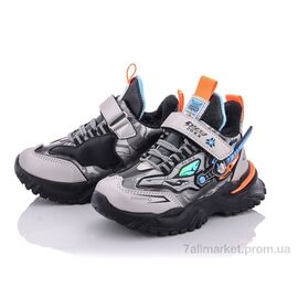 Фотография Кроссовки детские модные зима A211B grey (12 пар р.26-31) "Мир" недорого оптом от прямого поставщика