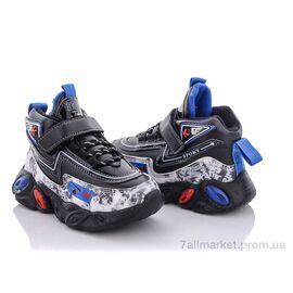 Кросівки дитячі модні Зима A215B blue (12 пар р.26-31) "Мир" недорого оптом від прямого постачальника