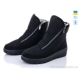 Черевики жіночі стильні Зима Кредо Украіна Марго 1771 чорний (9 пар р.37-42) "Vladimir" недорого оптом від прямого постачальника