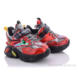 Фотография Кроссовки детские модные зима A216S red (12 пар р.21-26) "Мир" недорого оптом от прямого поставщика