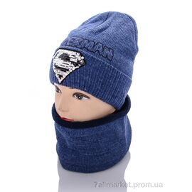 Фотография Шапка детская Зима P188-1 комплект флис (2 шт. р.сетка 52-54) "Red Hat" недорого оптом от прямого поставщика