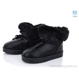 Фотография Угги детские утепленные зима 20-602 black (6 пар р.32-37) "Цветик" недорого оптом от прямого поставщика
