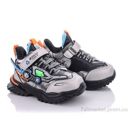 Фотография Кроссовки детские модные зима A211S grey (12 пар р.21-26) "Мир" недорого оптом от прямого поставщика