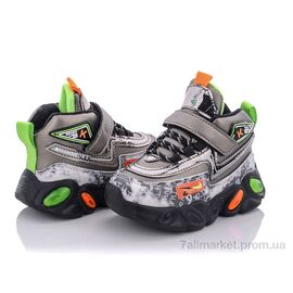 Фотография Кроссовки детские модные зима A215S gun (12 пар р.21-26) "Мир" недорого оптом от прямого поставщика