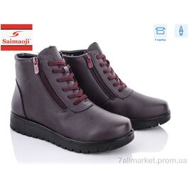Черевики жіночі стильні Зима B18-10 (8 пар р.37-42) "Saimaoji" недорого оптом від прямого постачальника
