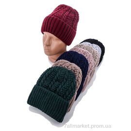 Фотография Женская шапка Зима OLK10 mix флис (5 шт. р.сетка 52-56) "Red Hat" недорого оптом от прямого поставщика