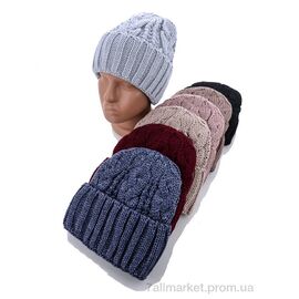Фотография Женская шапка Зима OLK7 mix (5 шт. р.сетка 52-56) "Red Hat" недорого оптом от прямого поставщика