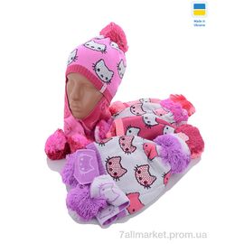 Фотография Шапка детская Зима 1527 mix флис (5 шт. р.сетка 48-50) "Red Hat" недорого оптом от прямого поставщика