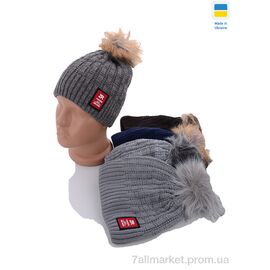 Фотография Шапка детская Зима 1638 mix флис (5 шт. р.сетка 50-52) "Red Hat" недорого оптом от прямого поставщика