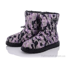 Дутики жіночі утеплені Зима M3(5909)-9 purple (8 пар р.36-41) "Violeta" недорого оптом від прямого постачальника