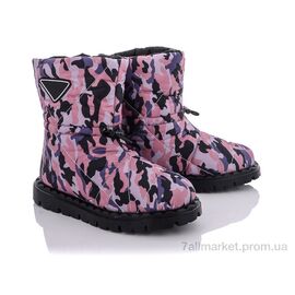 Дутики жіночі утеплені Зима M3(5909)-10 pink (8 пар р.36-41) "Violeta" недорого оптом від прямого постачальника