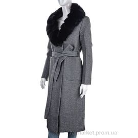 Пальто жіноче Зима 752 grey (5 шт. р.сітка40-48) "Мир" недорого оптом від прямого постачальника