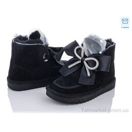 Уггі дитячі утеплені Зима L5655 чорний бант (10 пар р.27-36) "КалориЯ" недорого оптом від прямого постачальника