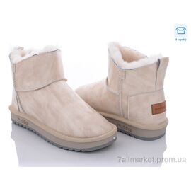 Уггі жіночі утеплені Зима 2177 беж. (6 пар р.36-40) "КалориЯ" недорого оптом від прямого постачальника
